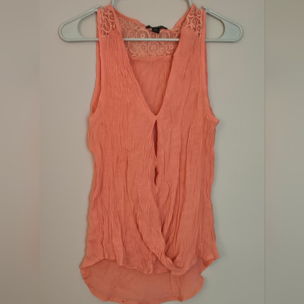 About A Girl Coral Sleeveless Top